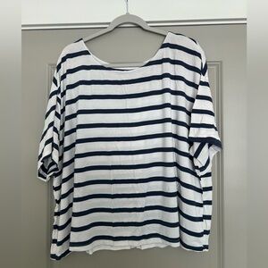Navy & White Striped Old Navy Shirt